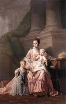 阿蘭 雷姆賽 Queen Charlotte with her Two Children